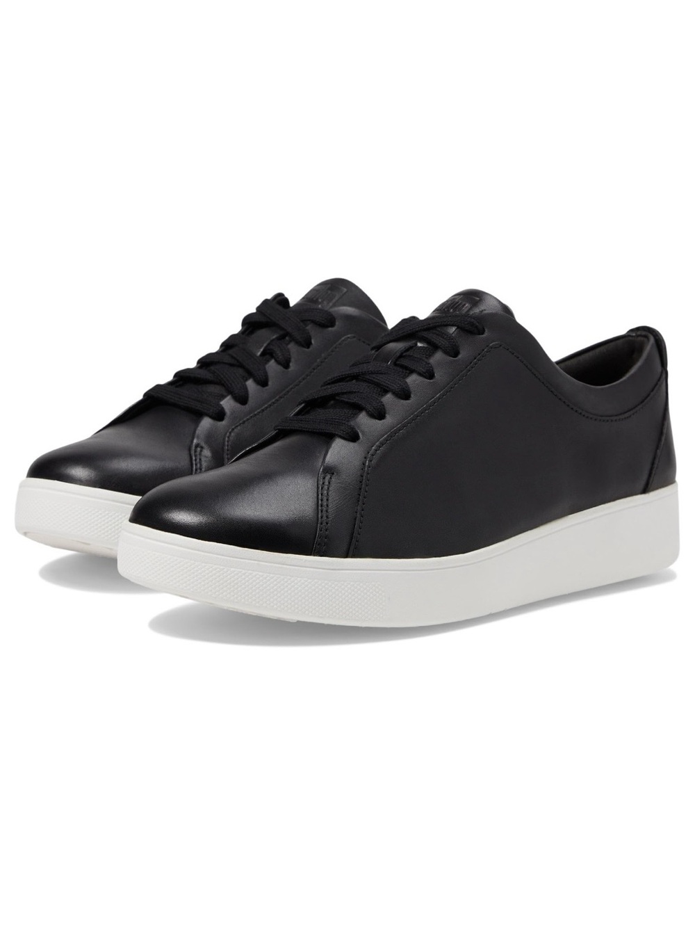 FitFlop Rally Black Leather Sneaker Sz 6.5